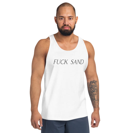 Fuck Sand Tank Top - White | Mens
