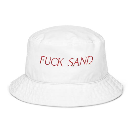 [BOLD RED] Embroidered Fuck Sand Bucket Hats